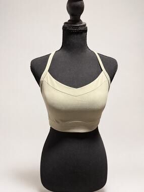 Athleta Sage Green Racerback Cutout Sports Bra Size S